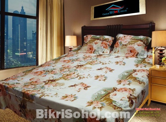 Double Size Cotton Bed Sheet Set Product Code: DS-208